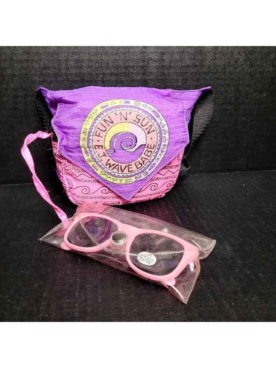 Fun N Sun Other - Vintage 1980's Childs Purple and Pink Fun 'N' Sun E.J. Wave Babe Bag